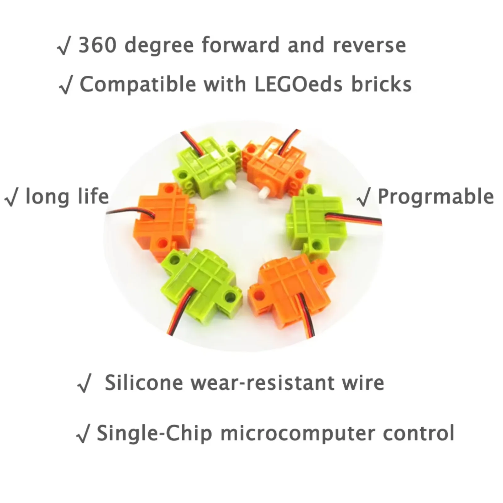 Microbit Robot - 4 buah Geekservo dengan putaran kontinu