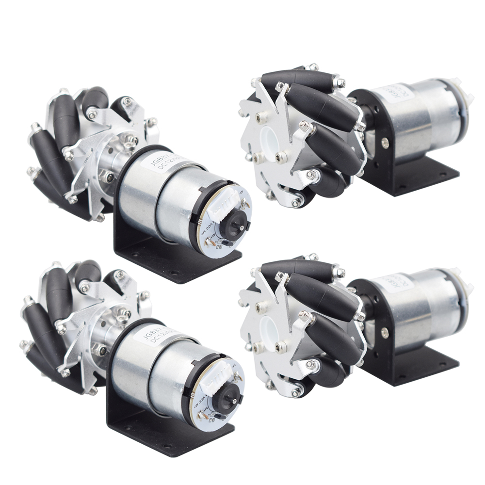 Arduino Robot - 4 Buah/Set Roda Mecanum Logam 60Mm