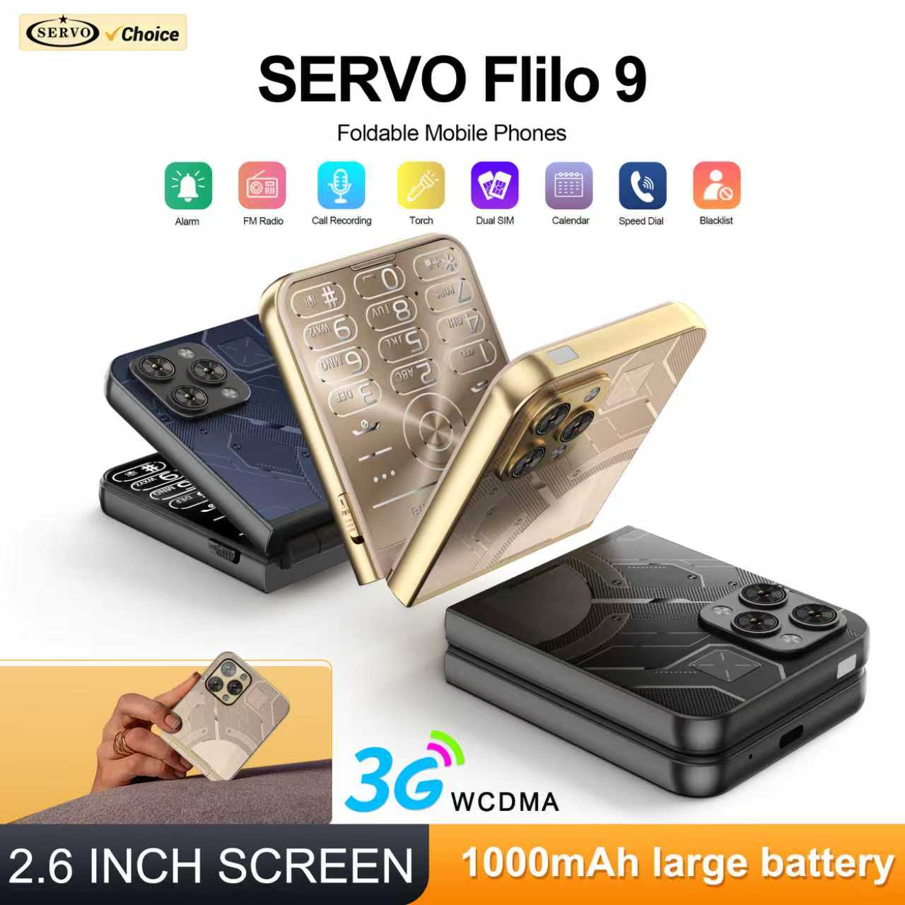 Servo Pan Tilt - SERVO Flilo9 Ponsel Lipat 3G WCDMA