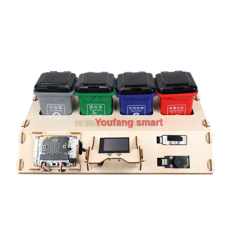 Microbit Robot - Limbah menyortir Kit Robot AI visi