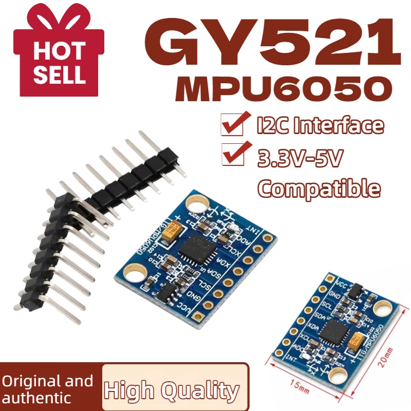 1/5/10 Buah GY521 GY-521 MPU60 - Accelerometer Mpu6050 ulasan dan harga