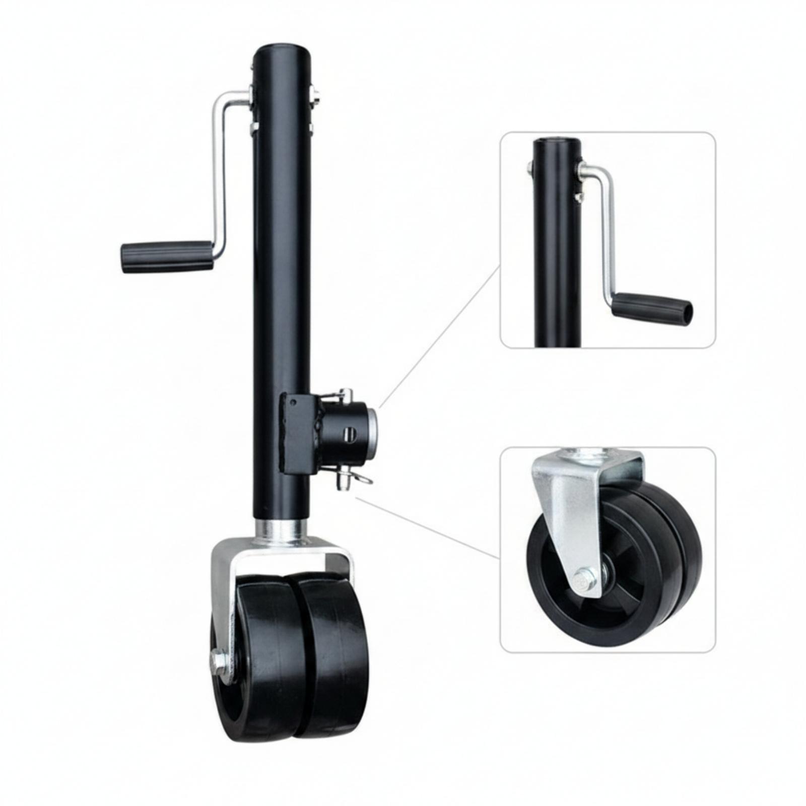 Dongkrak Trailer Putar dengan  - Caster Wheel ulasan dan harga