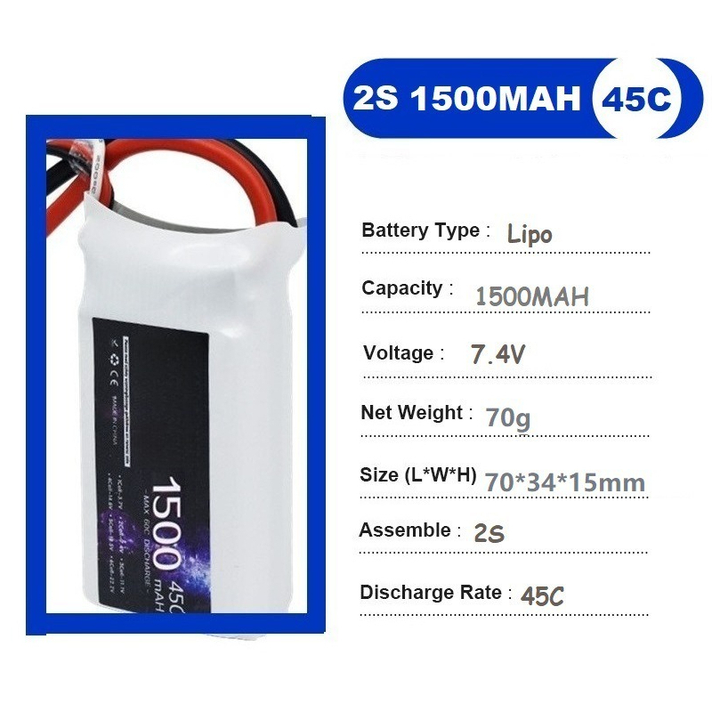 Baterai Lithium Polymer 7.4V 2 - Robot Bluetooth Car ulasan dan harga