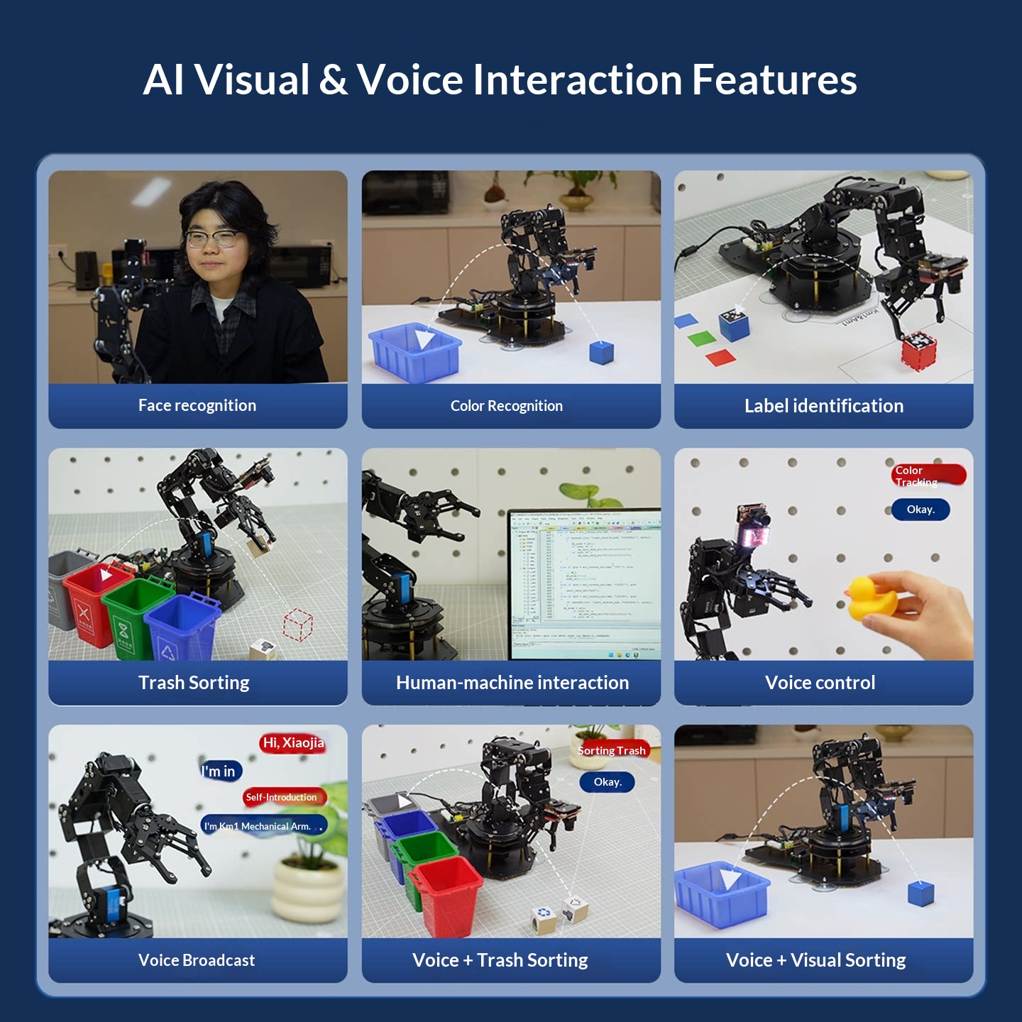 KM1 Robot Manipulator AI Lenga - Stm32 Robot ulasan dan harga