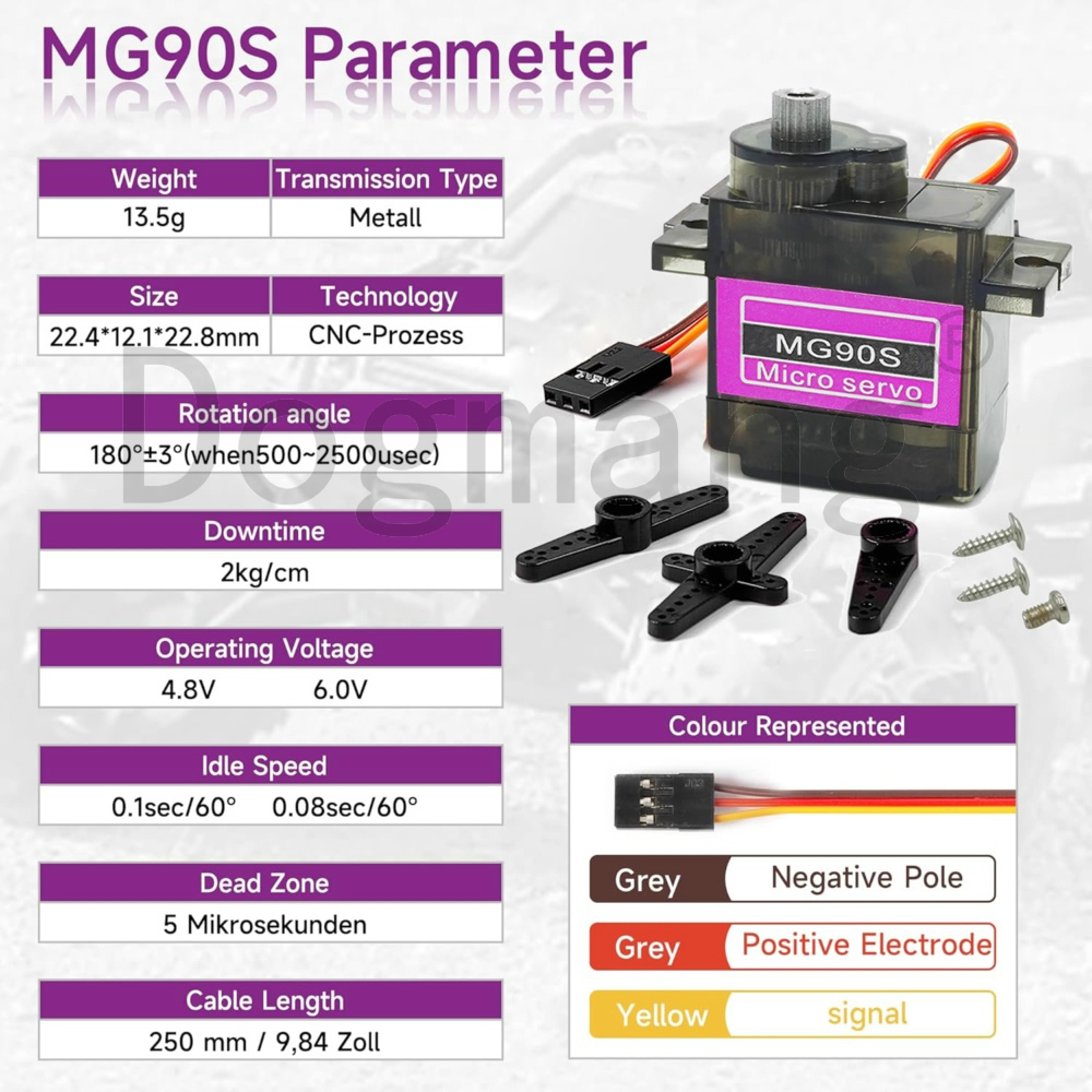 MG90S Servo 1/2/4/10/20/50 bua - Sg90 Servo ulasan dan harga