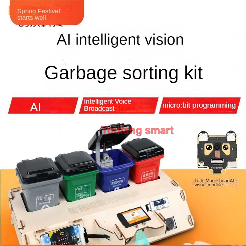 Limbah menyortir Kit Robot AI  - Microbit Robot ulasan dan harga